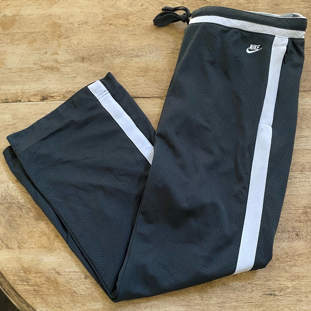 Nike SW Women’s‎ Sz L (12-14) Poly Mesh Low Rise Athletic Pants in Anthracite